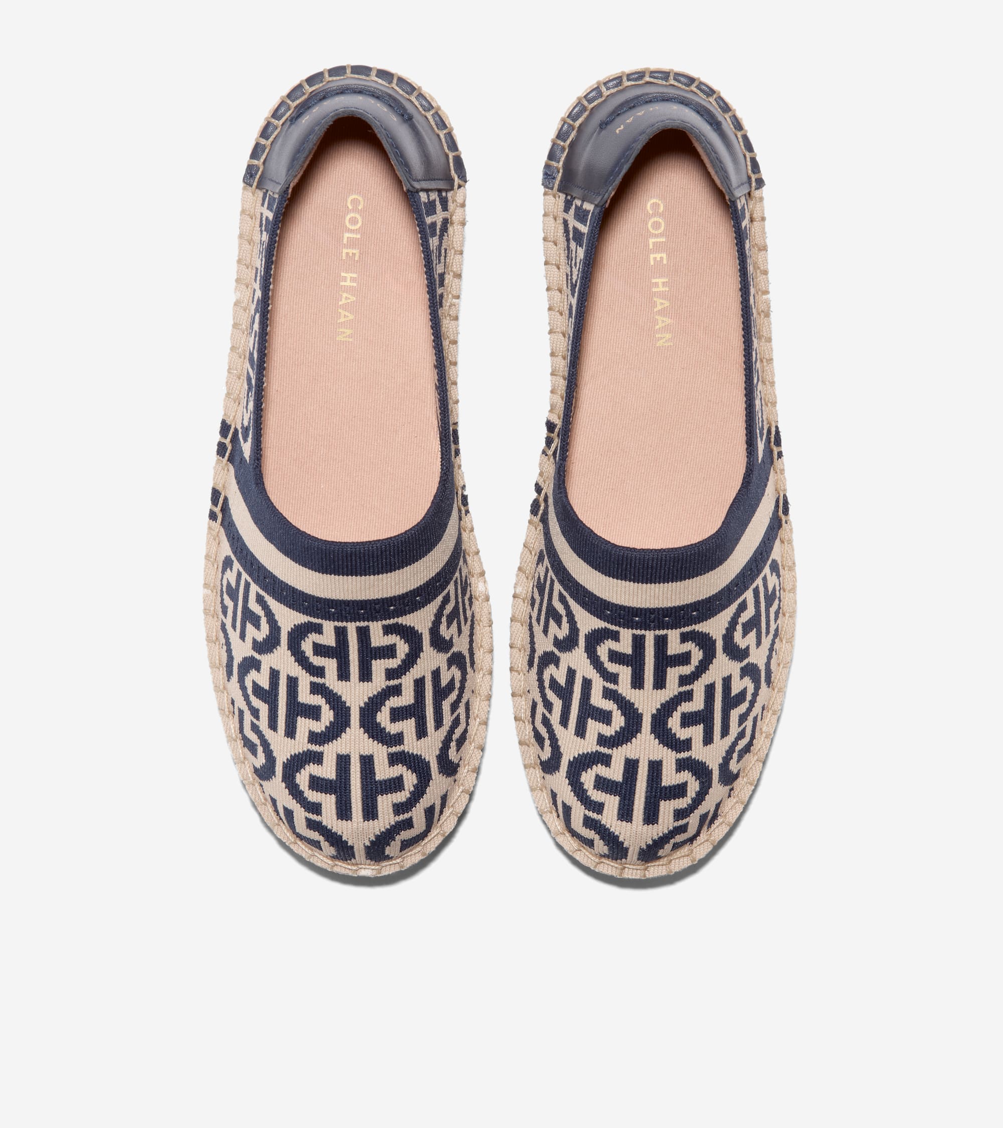 W32110:DOUBLE CH NAVY BLAZER/OAT STITCHLIGHT