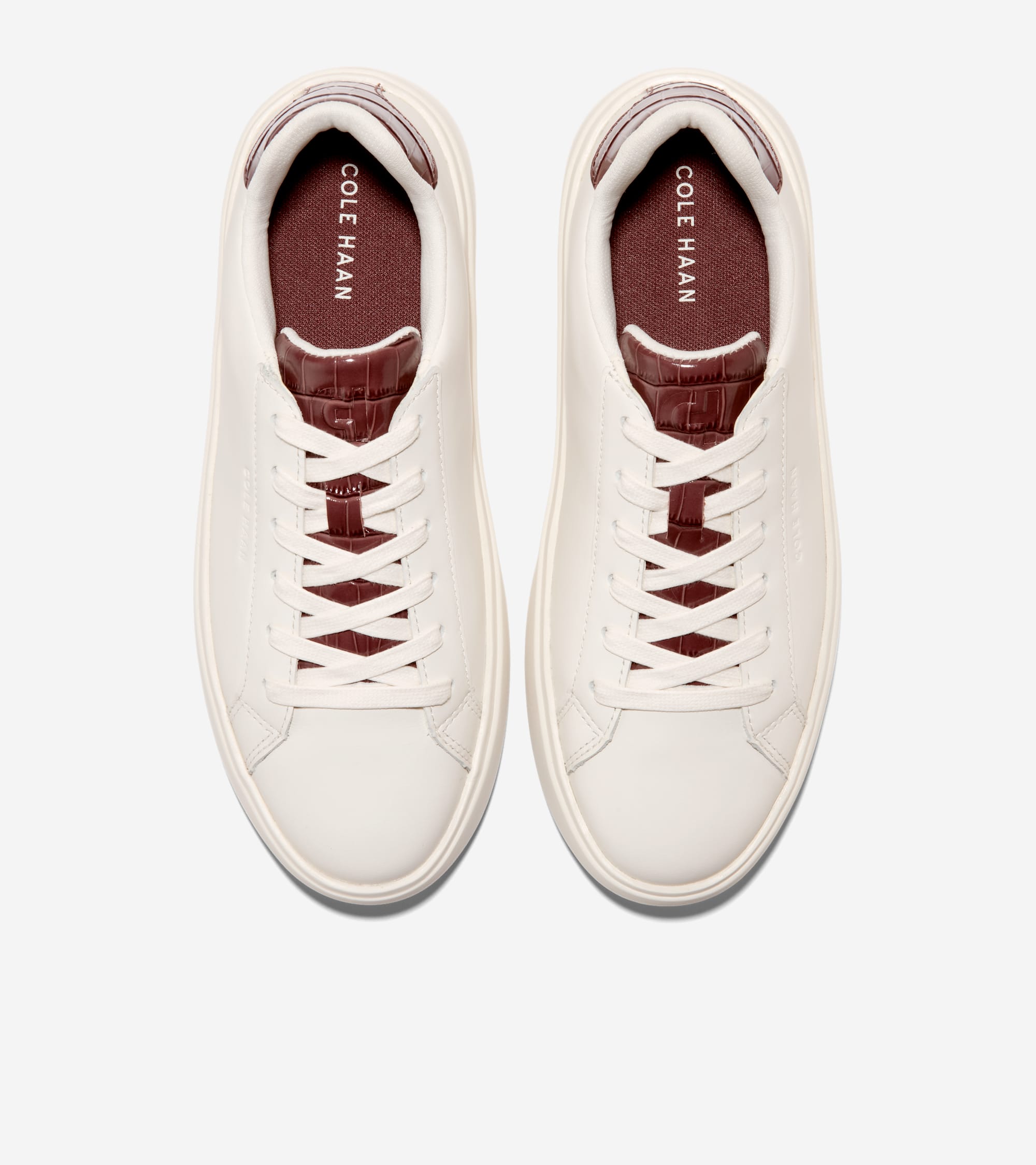 W35995:CH POWDER LTHR / CH MAHOGANY CROC PRINT LTHR
