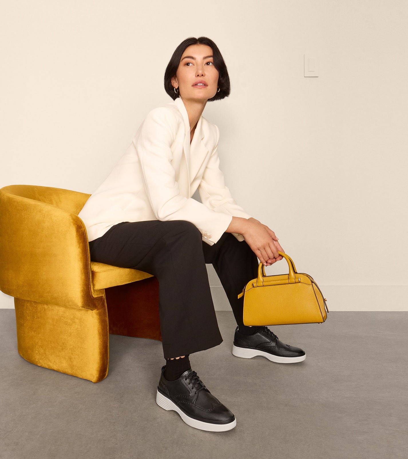 W33787:Women's ØriginalGrand City Platform Wingtip Oxfords