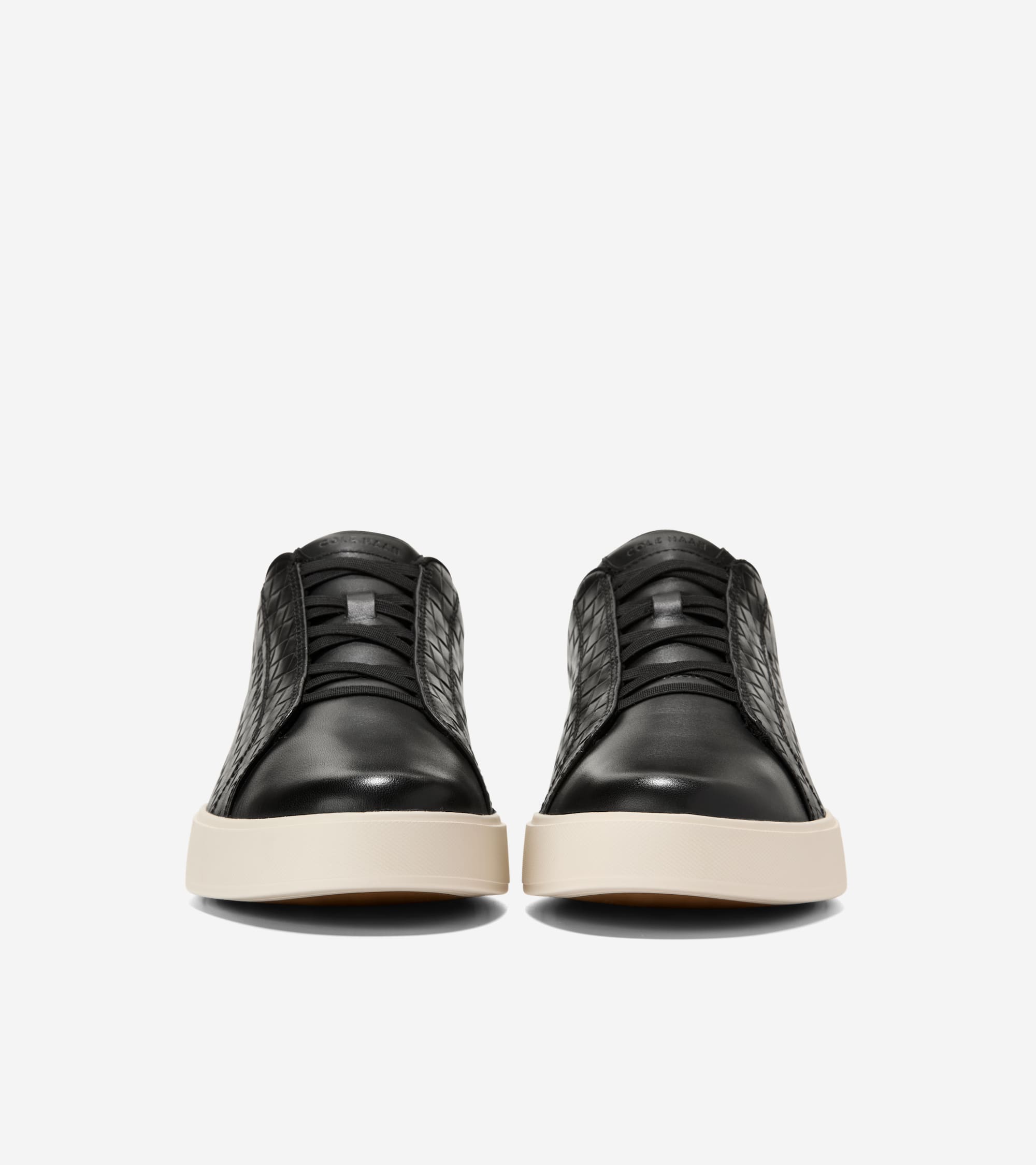 C43709:BLACK WOVEN EMBOSS / IVORY