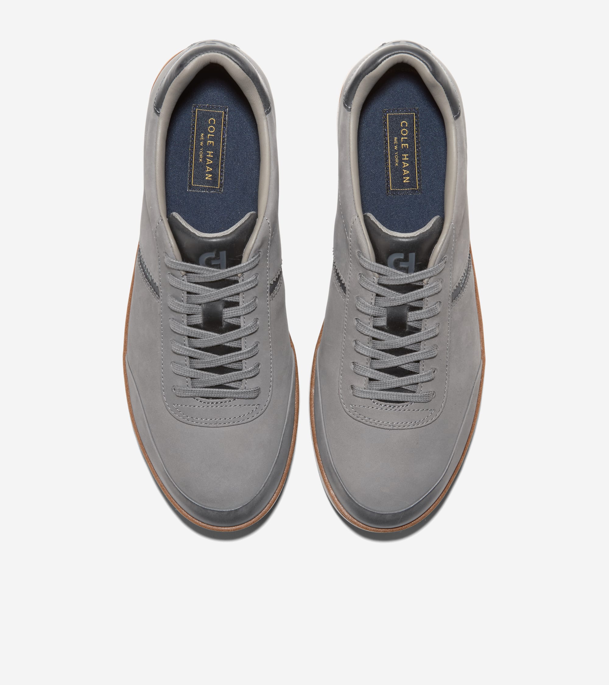 C45122:STEEL GRAY NUBUCK / GRAY PINSTRIPE / ITALIAN DARK NATURAL