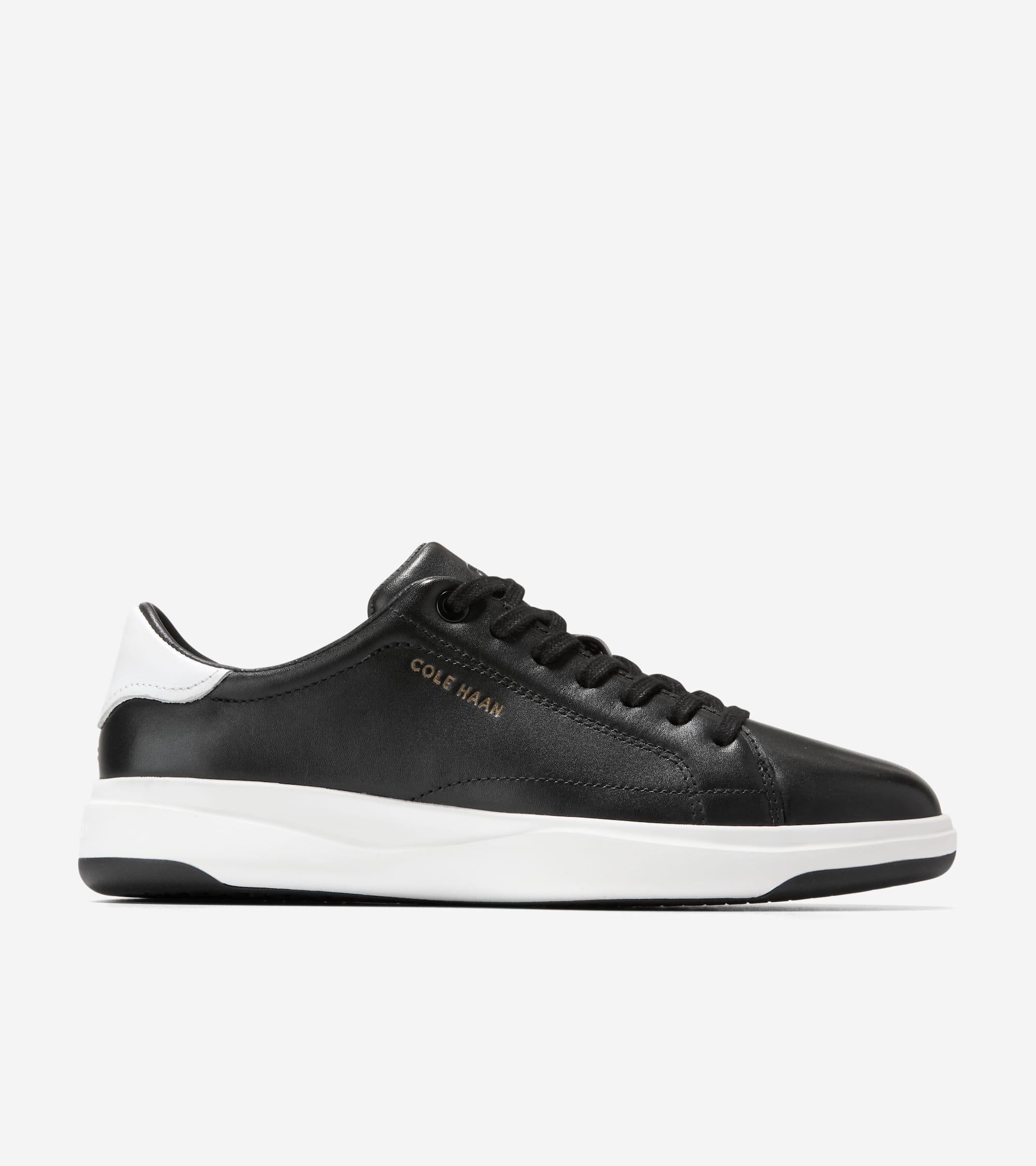 W35499:BLACK/WHITE LEATHER