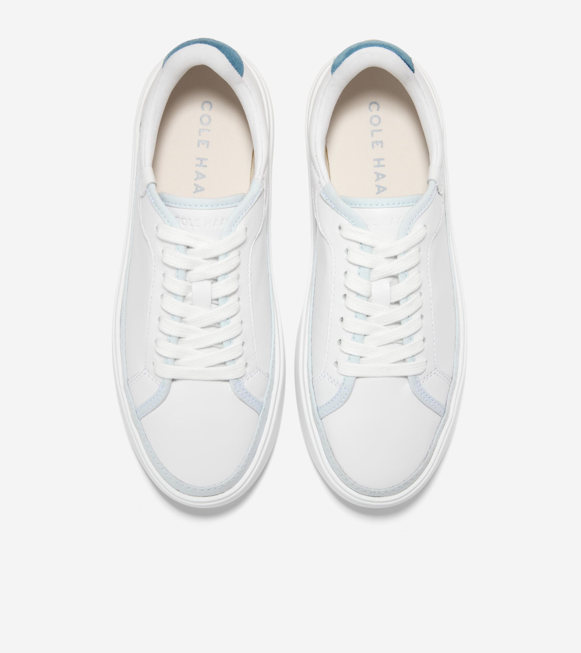 W37860:WHITE LEATHER / PROVINCIAL BLUE SUEDE / BALLAD BLUE