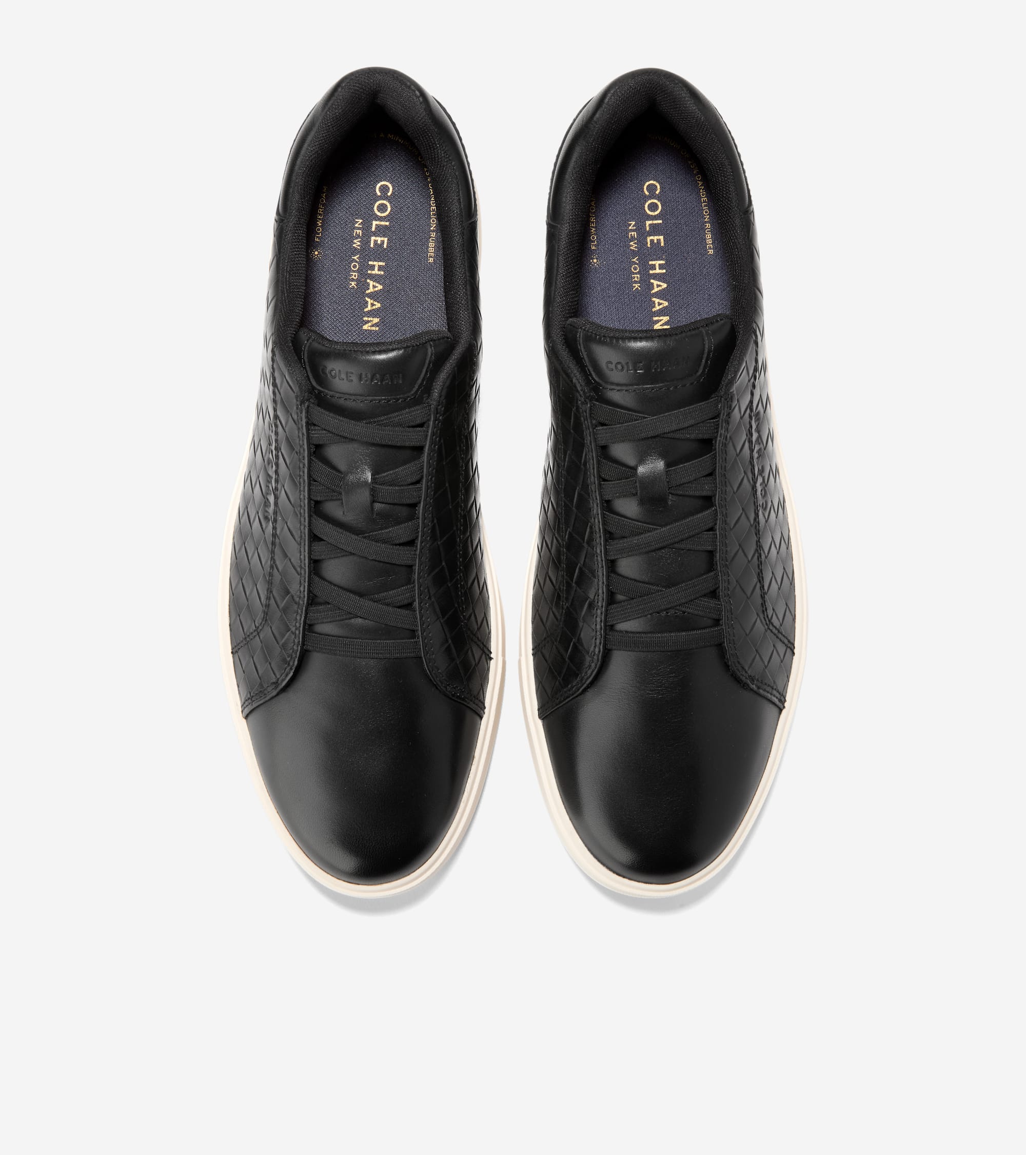 C43709:BLACK WOVEN EMBOSS / IVORY