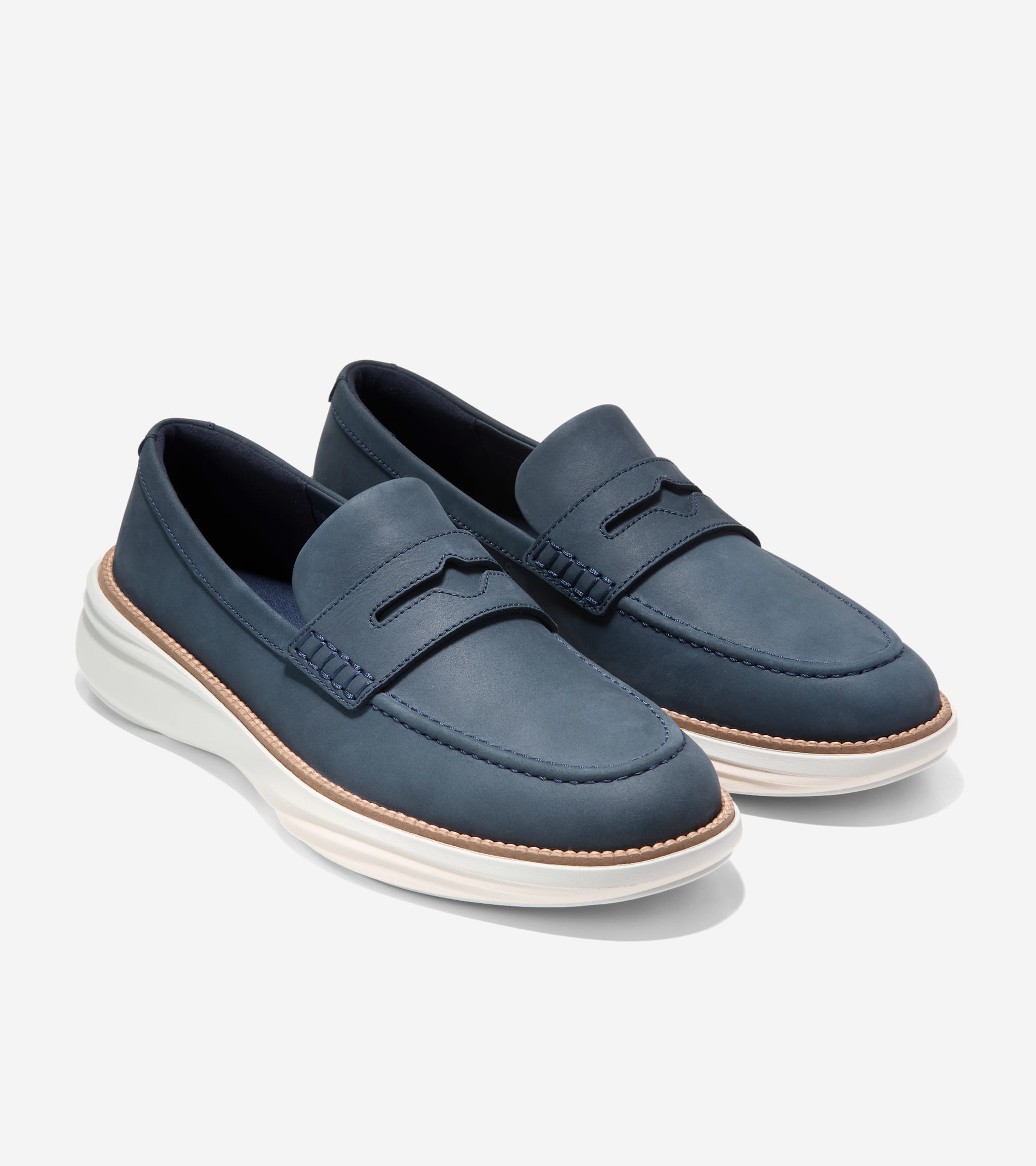 C43647:NAVY BLAZER NUBUCK / NATURAL / IVORY