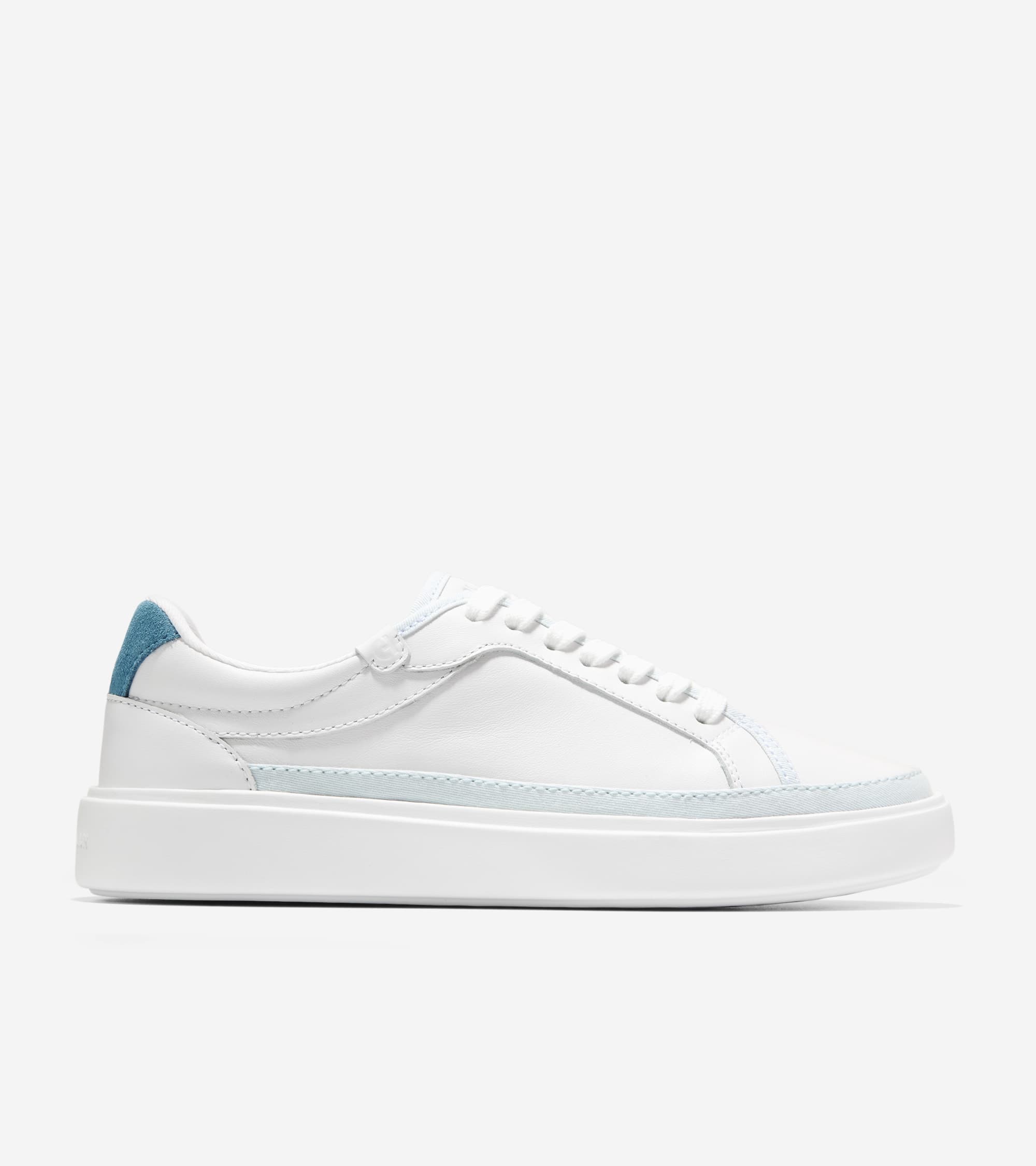 W37860:WHITE LEATHER / PROVINCIAL BLUE SUEDE / BALLAD BLUE