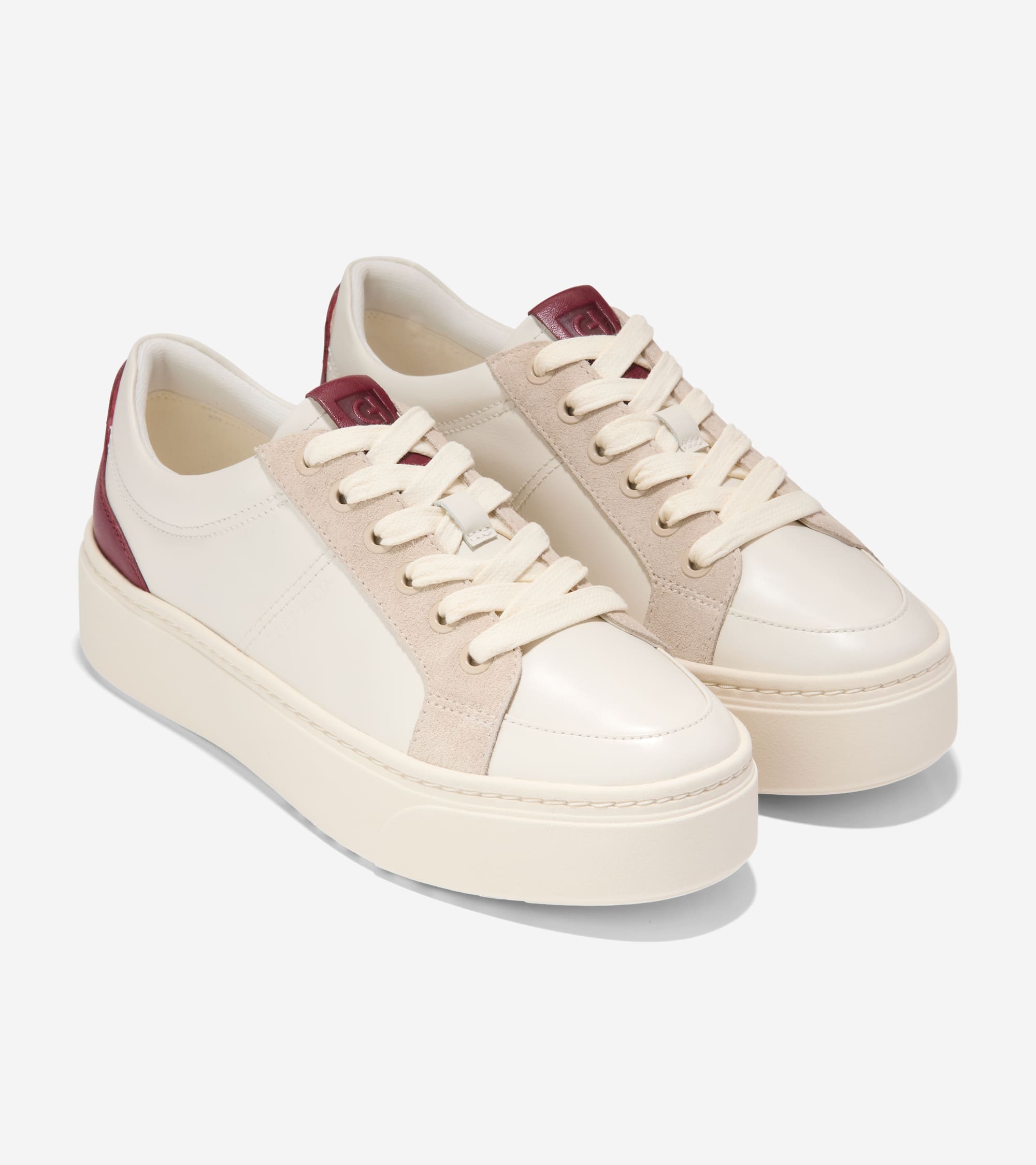 W30683:IVORY/CH OAT SUEDE/BLACK CHERRY/IVORY