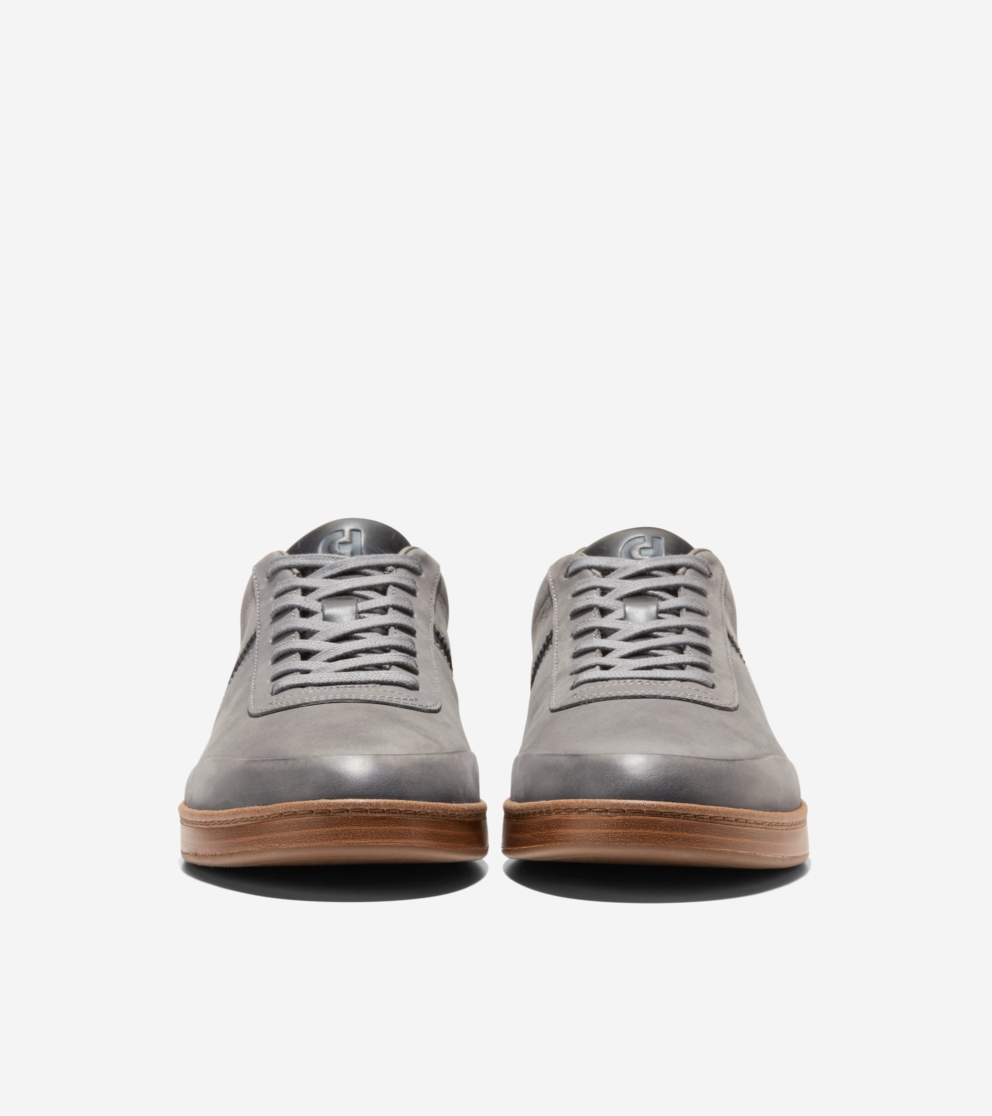 C45122:STEEL GRAY NUBUCK / GRAY PINSTRIPE / ITALIAN DARK NATURAL