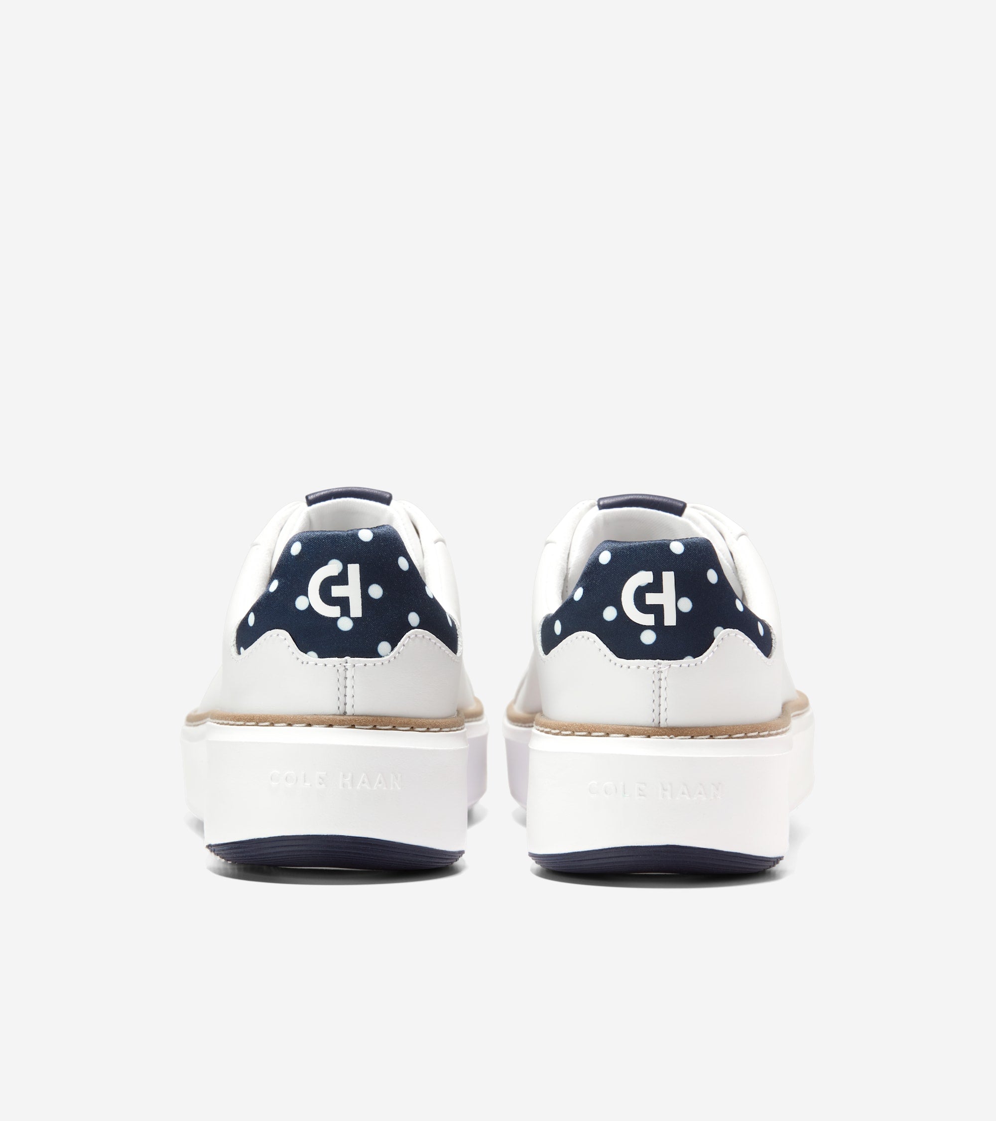 W33830:WHITE LTR/NAVY/WHITE POLKA DOT