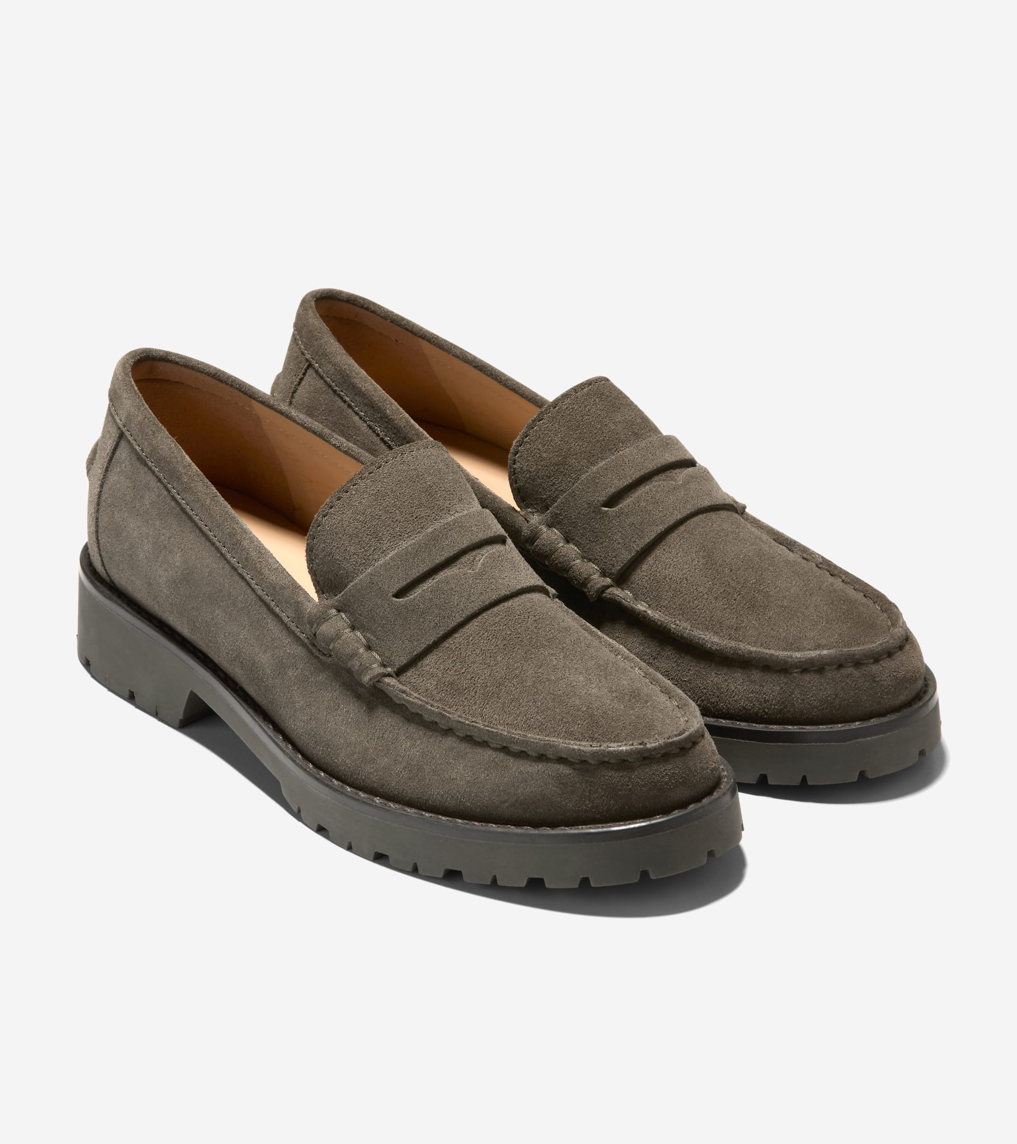 W37474:CH DEEP OLIVE SUEDE