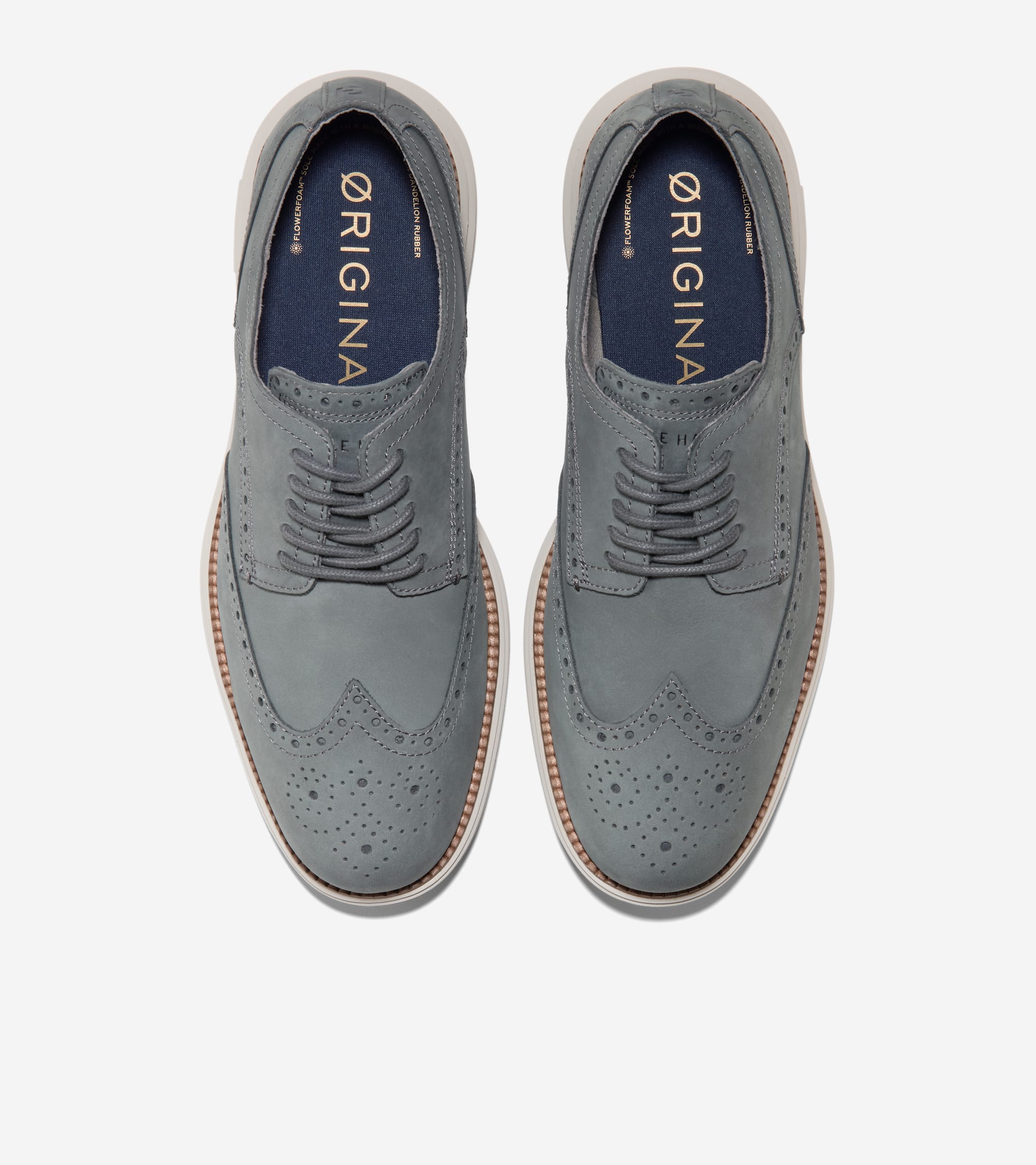 C45382:GRAY PINSTRIPE NUBUCK / DARK NATURAL / PUMICE STONE