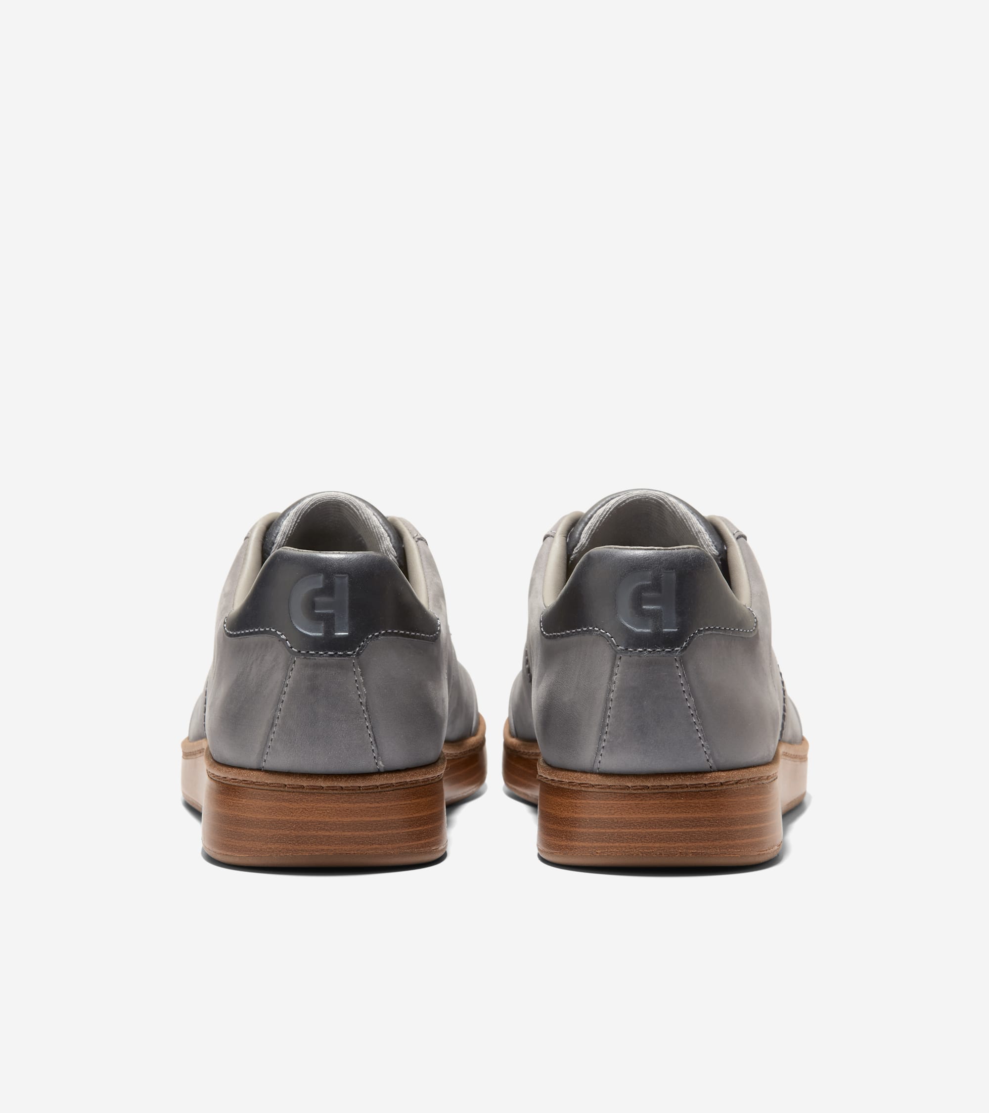 C45122:STEEL GRAY NUBUCK / GRAY PINSTRIPE / ITALIAN DARK NATURAL