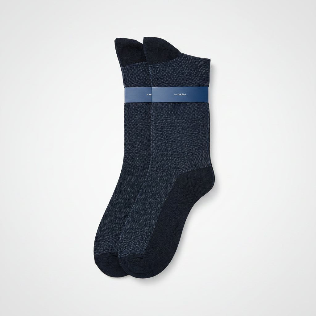 Men's Pique Textured Crew Socks