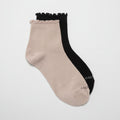 Women's 2-Pair Ruffle Quarter Ankle Socks